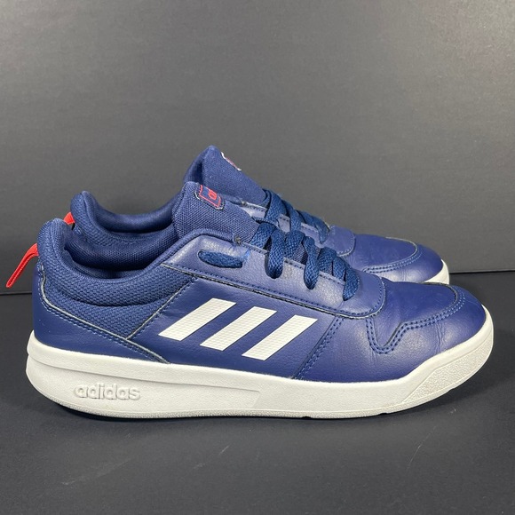 Adidas Tensaur Youth Sneakers Size 5 Navy Blue White Red Accents Kids Shoes - Picture 2 of 8